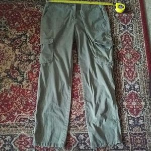 J Jill Cotton Cargo Pant Green